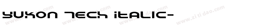 Yukon Tech Italic字体转换